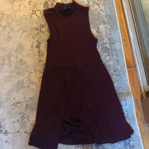 Wine/burgundy dress with turtle neck